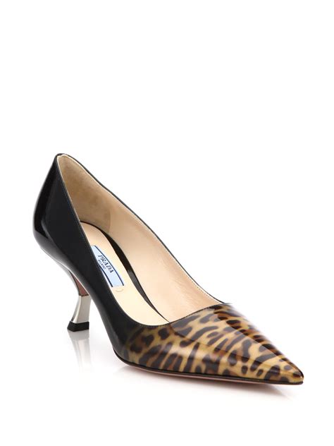 prada leopard pumps|prada ankle pumps.